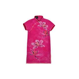 【BAUHINIA】 100% Silk Cheongsam with Crystals-Junior