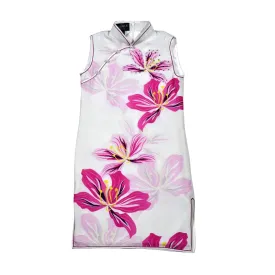 【BAUHINIA】100% Silk Cheongsam with Crystals -Junior