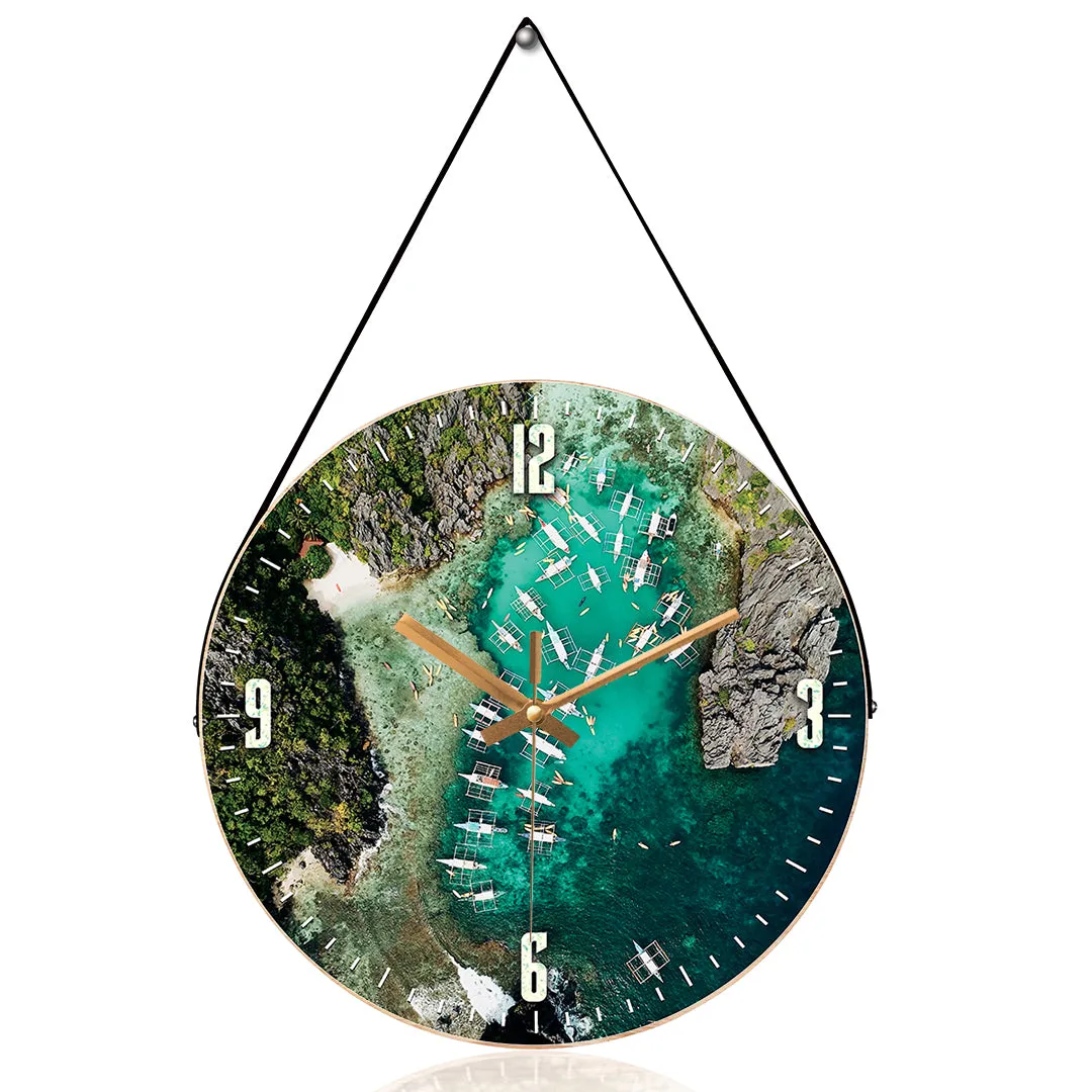 Beach nature wall clock