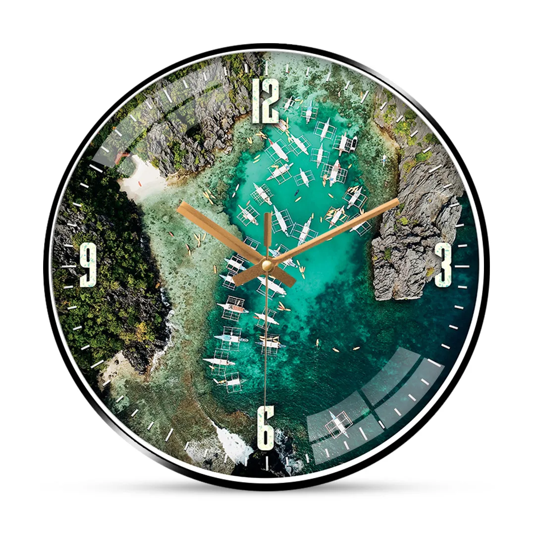 Beach nature wall clock