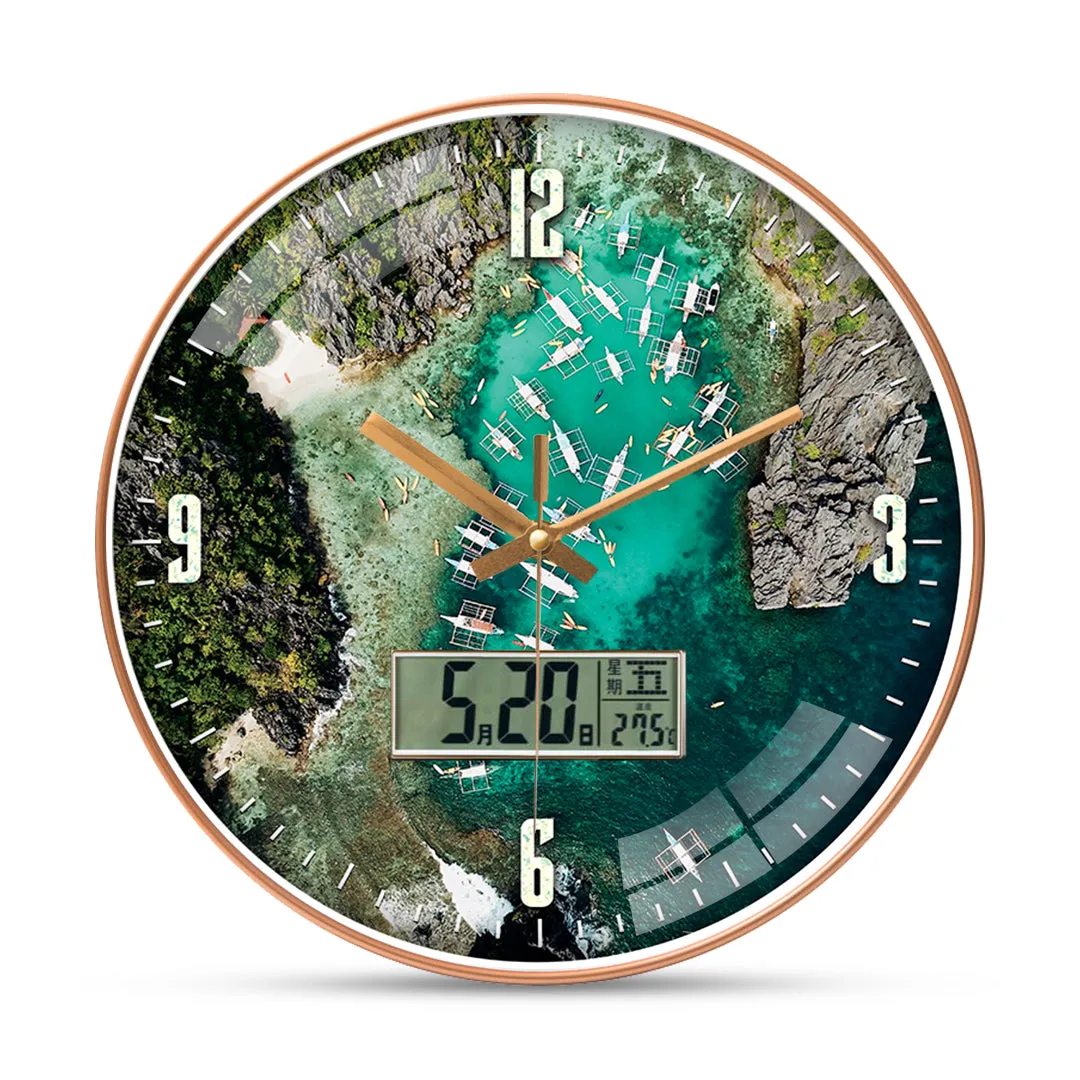 Beach nature wall clock