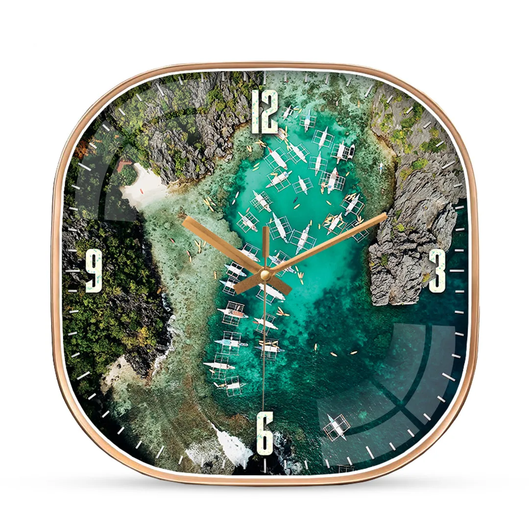 Beach nature wall clock