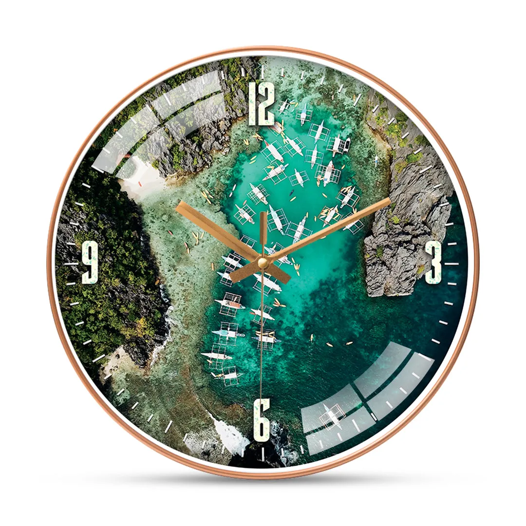 Beach nature wall clock