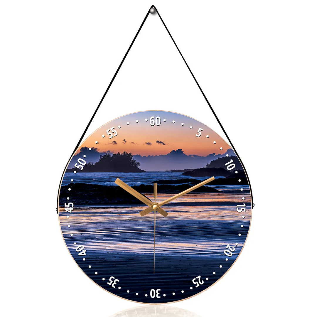 Beach sunset nature wall clock