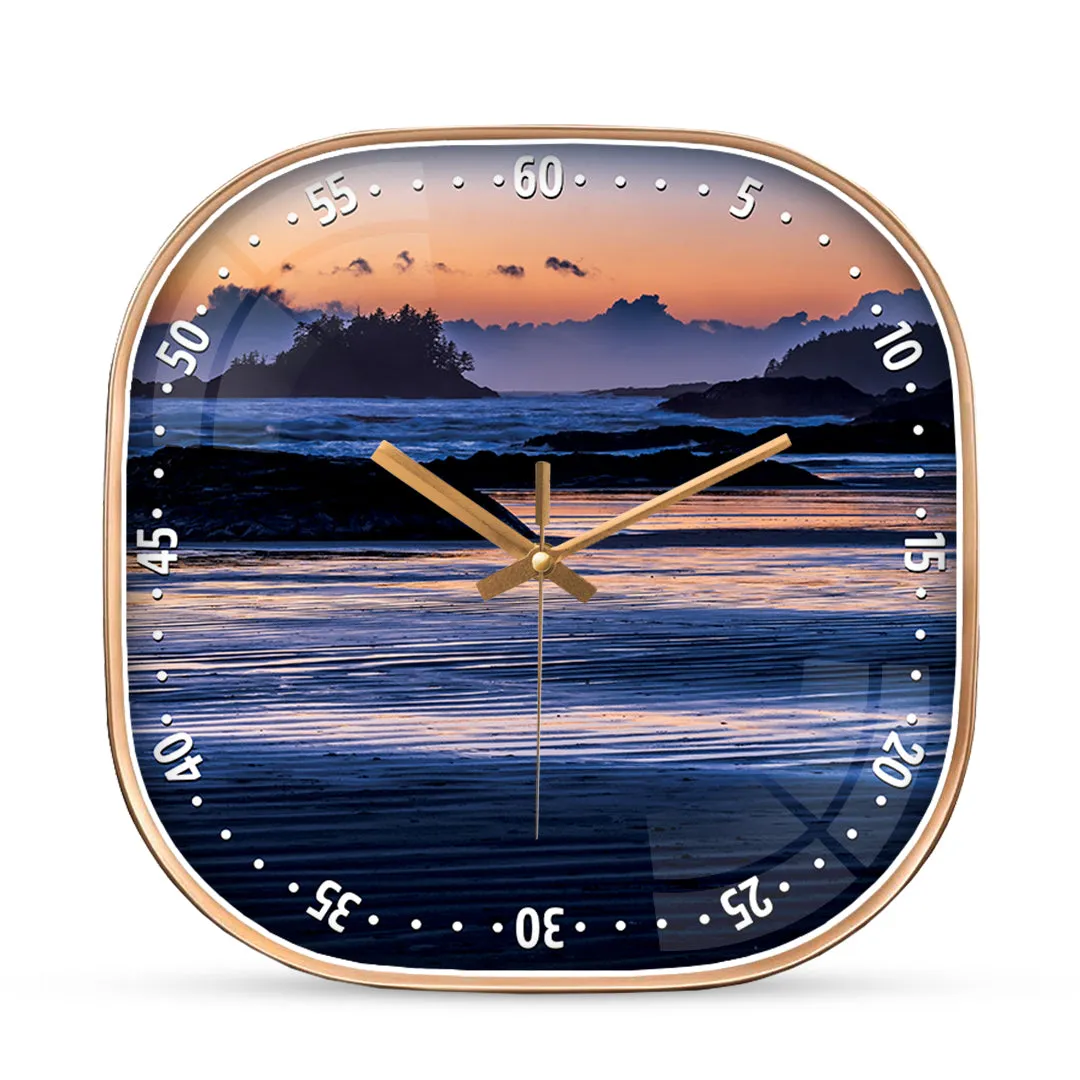 Beach sunset nature wall clock