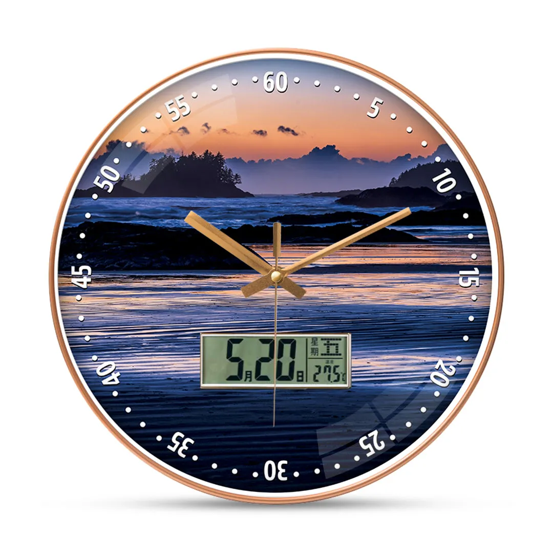 Beach sunset nature wall clock