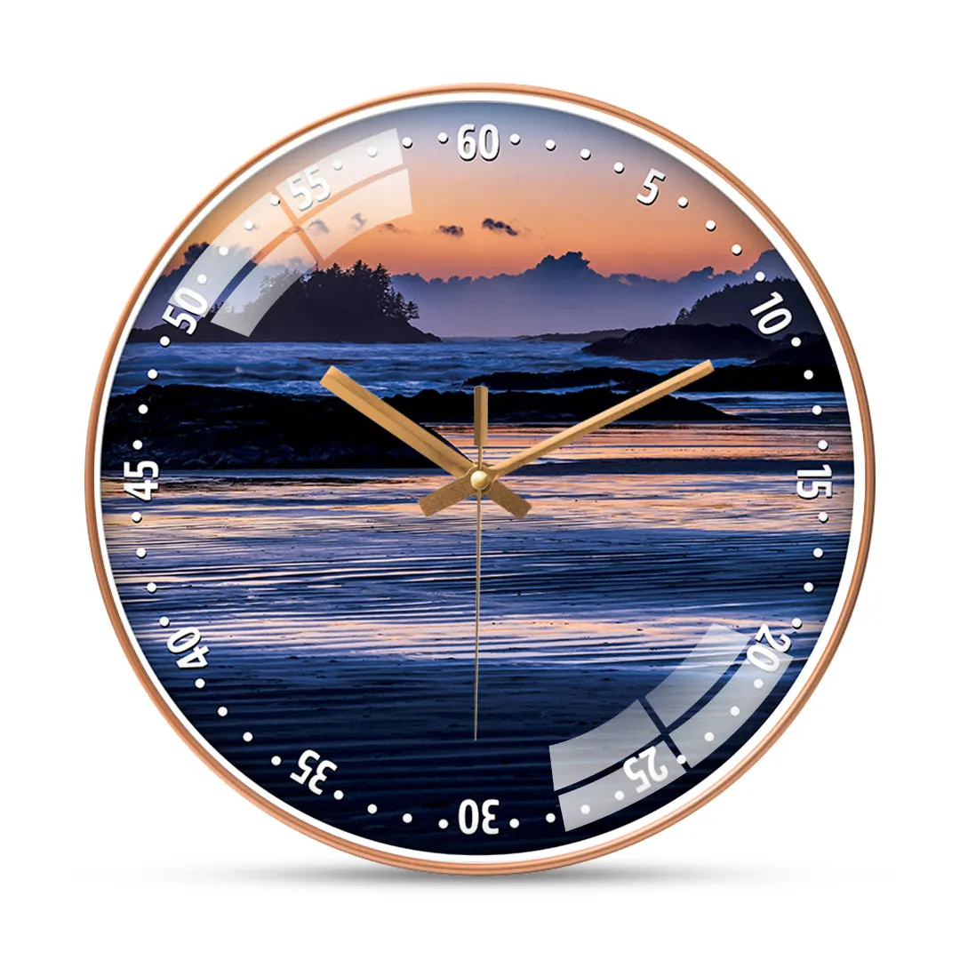 Beach sunset nature wall clock