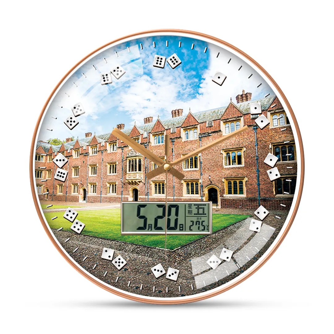 Beautiful architecture cambridge city wall clock