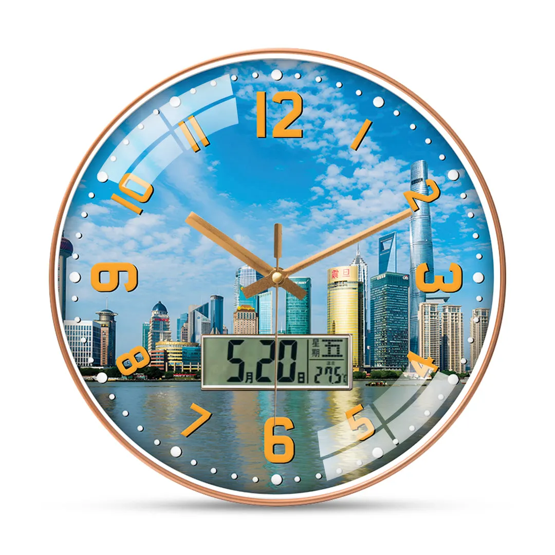 Beautiful bund city wall clock