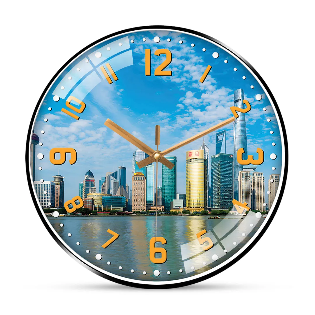 Beautiful bund city wall clock