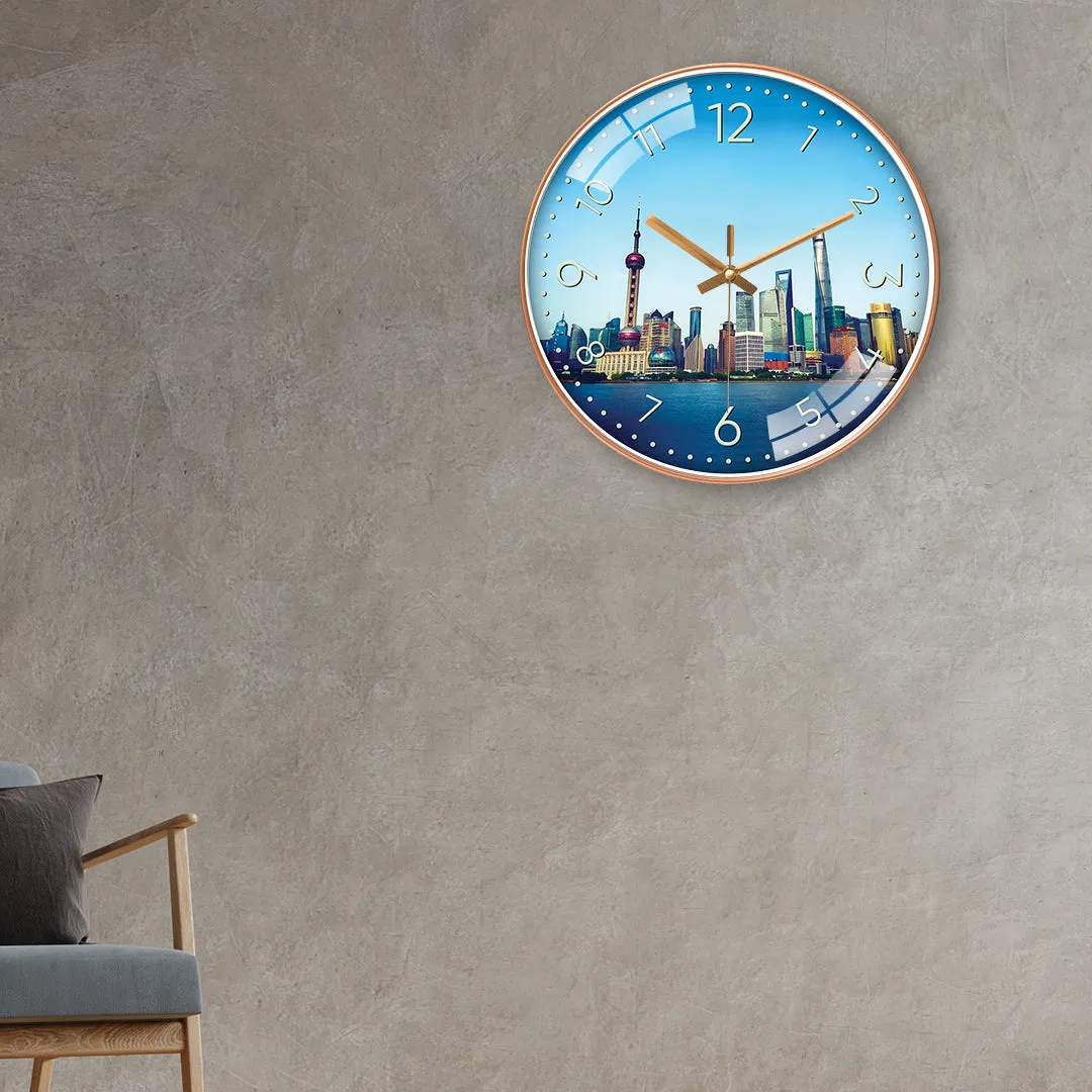 Beautiful bund city wall clock