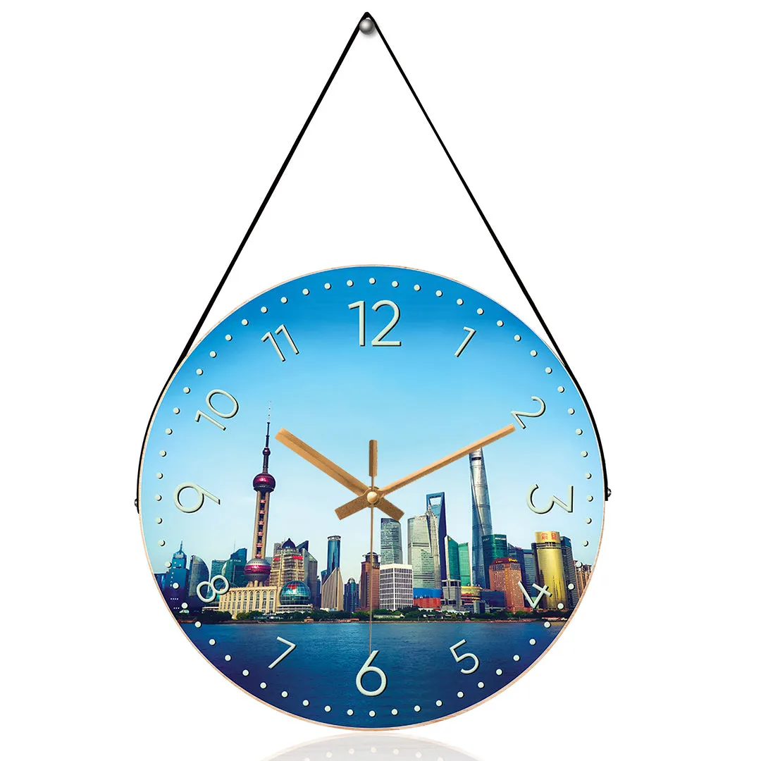 Beautiful bund city wall clock