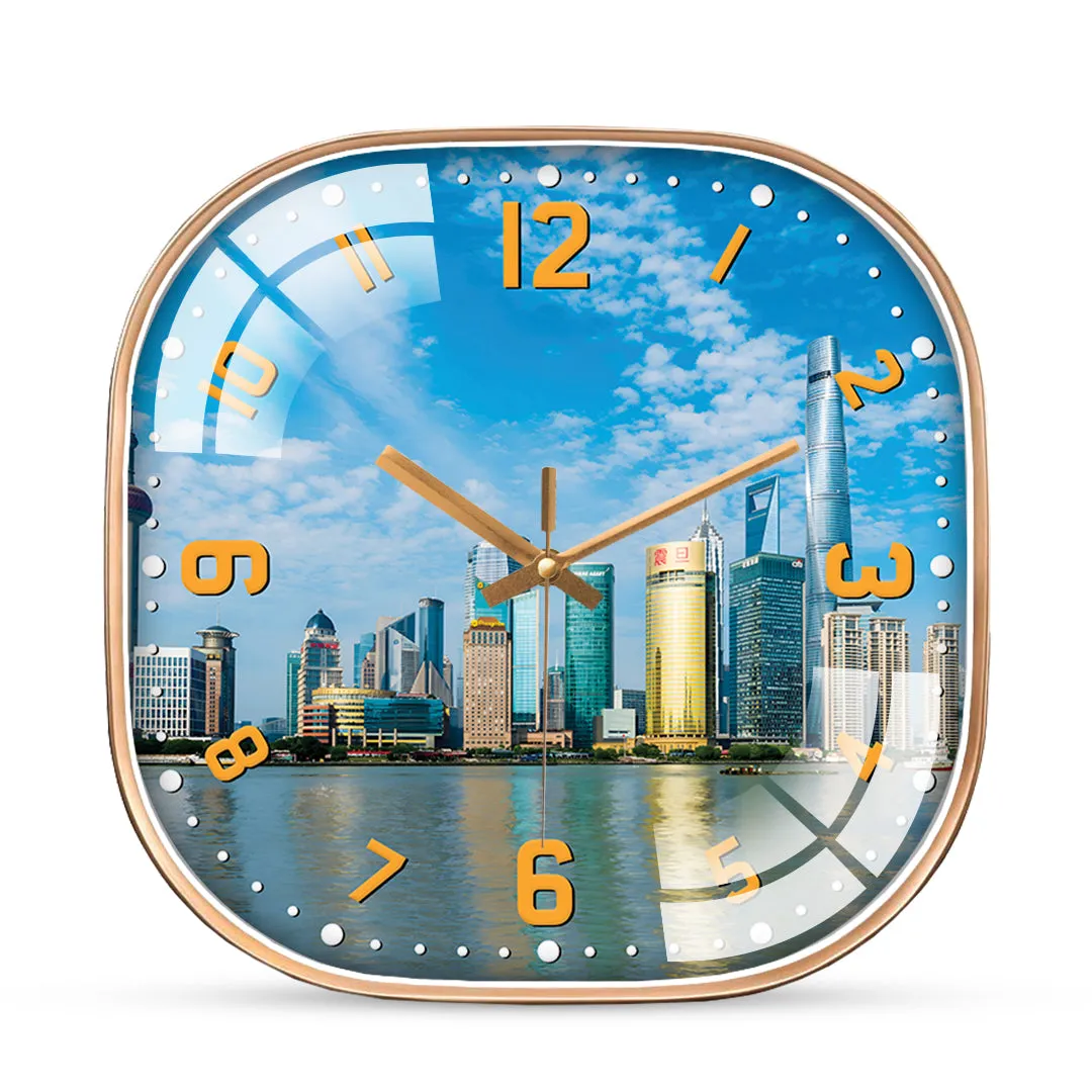 Beautiful bund city wall clock