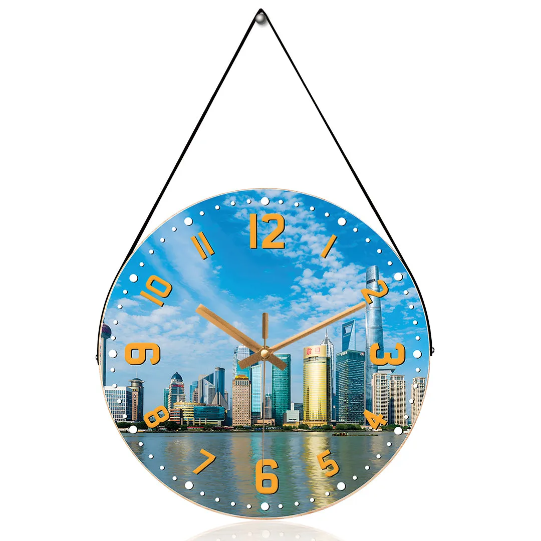 Beautiful bund city wall clock