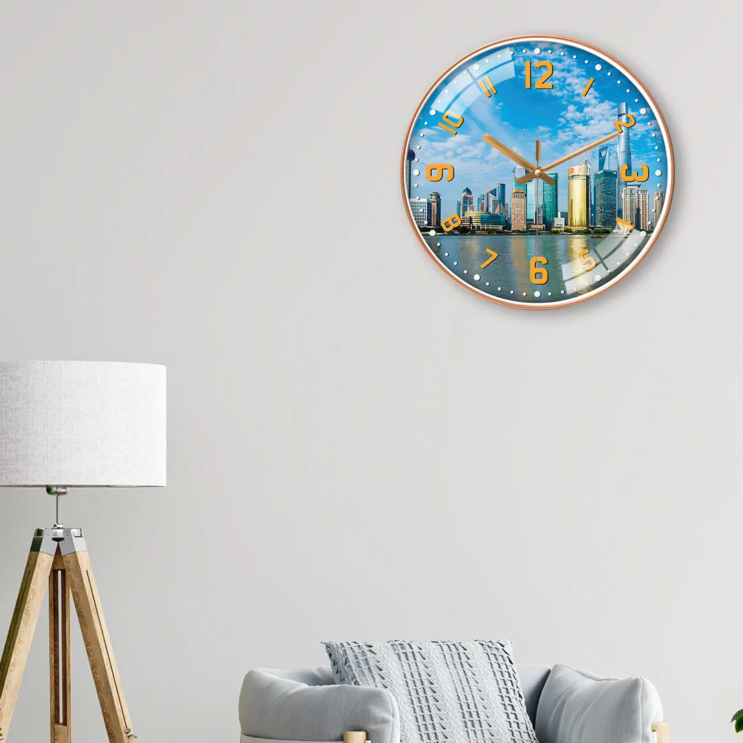 Beautiful bund city wall clock