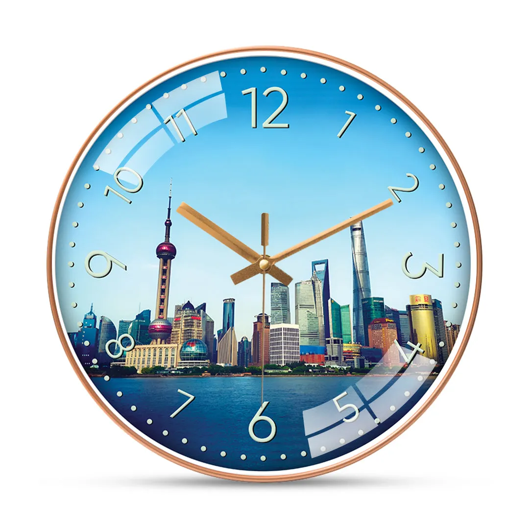 Beautiful bund city wall clock