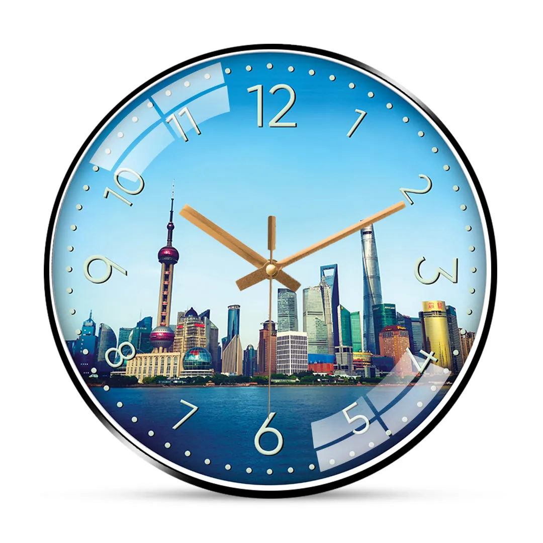 Beautiful bund city wall clock