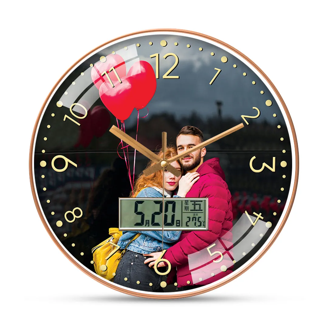 Beautiful Couple Photo Wall Clock