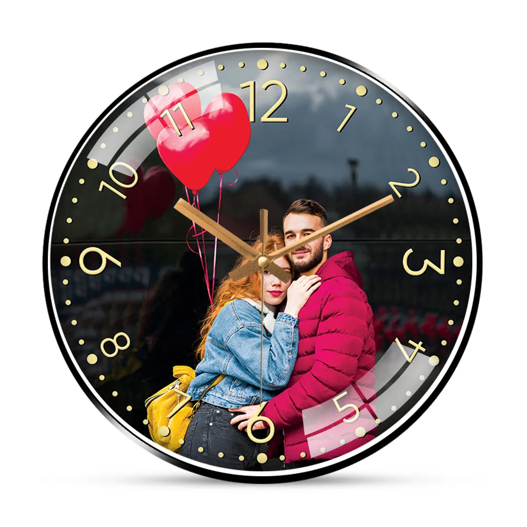 Beautiful Couple Photo Wall Clock