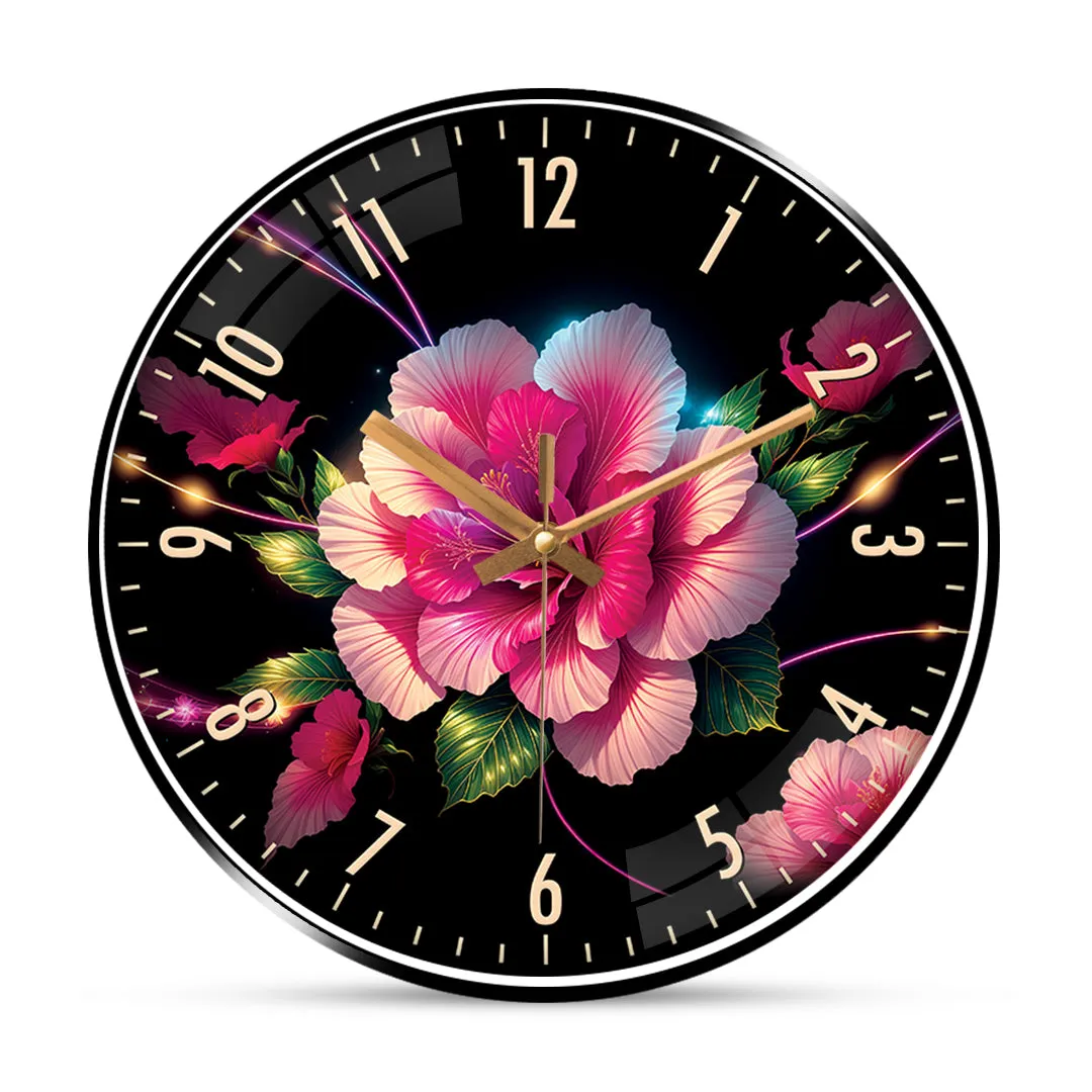 Beautiful flower wall clock