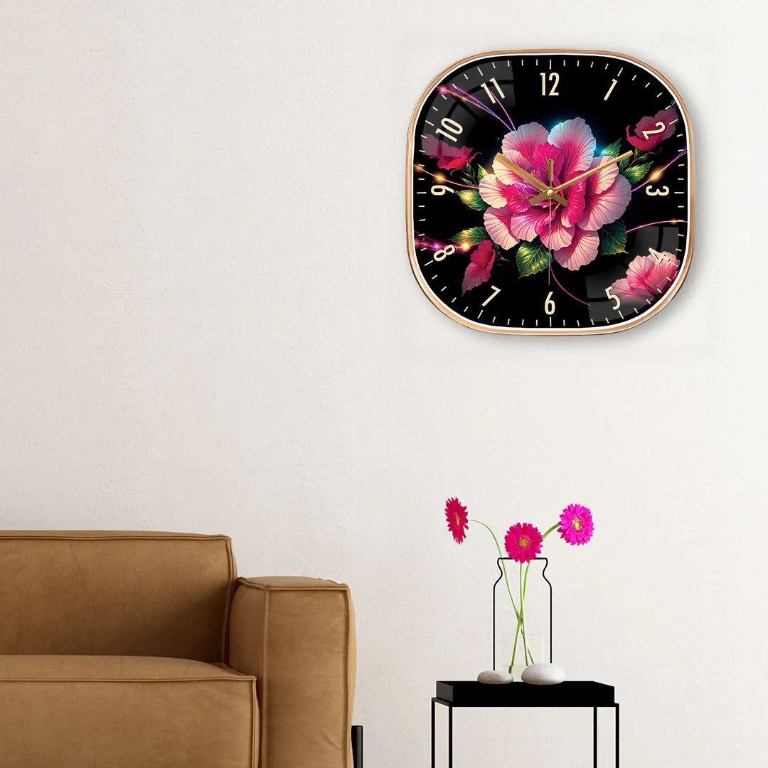 Beautiful flower wall clock