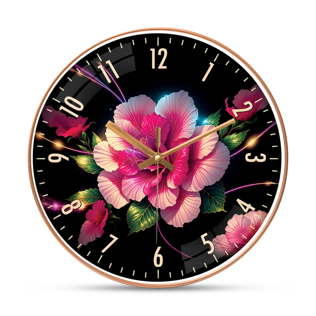 Beautiful flower wall clock