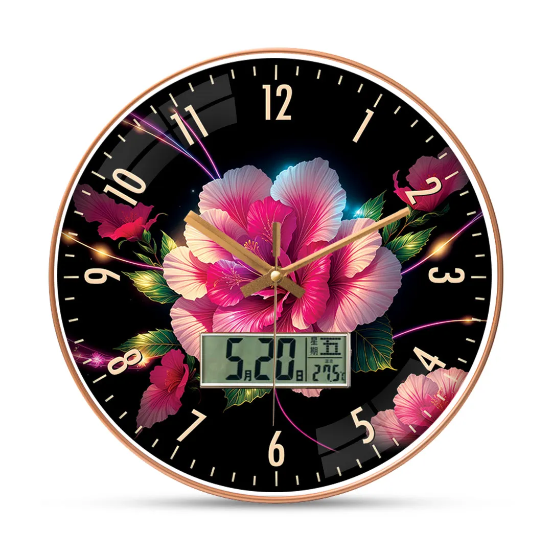 Beautiful flower wall clock