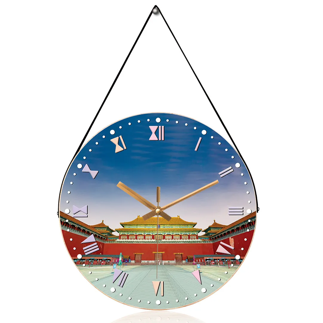 Beautiful forbidden city wall clock