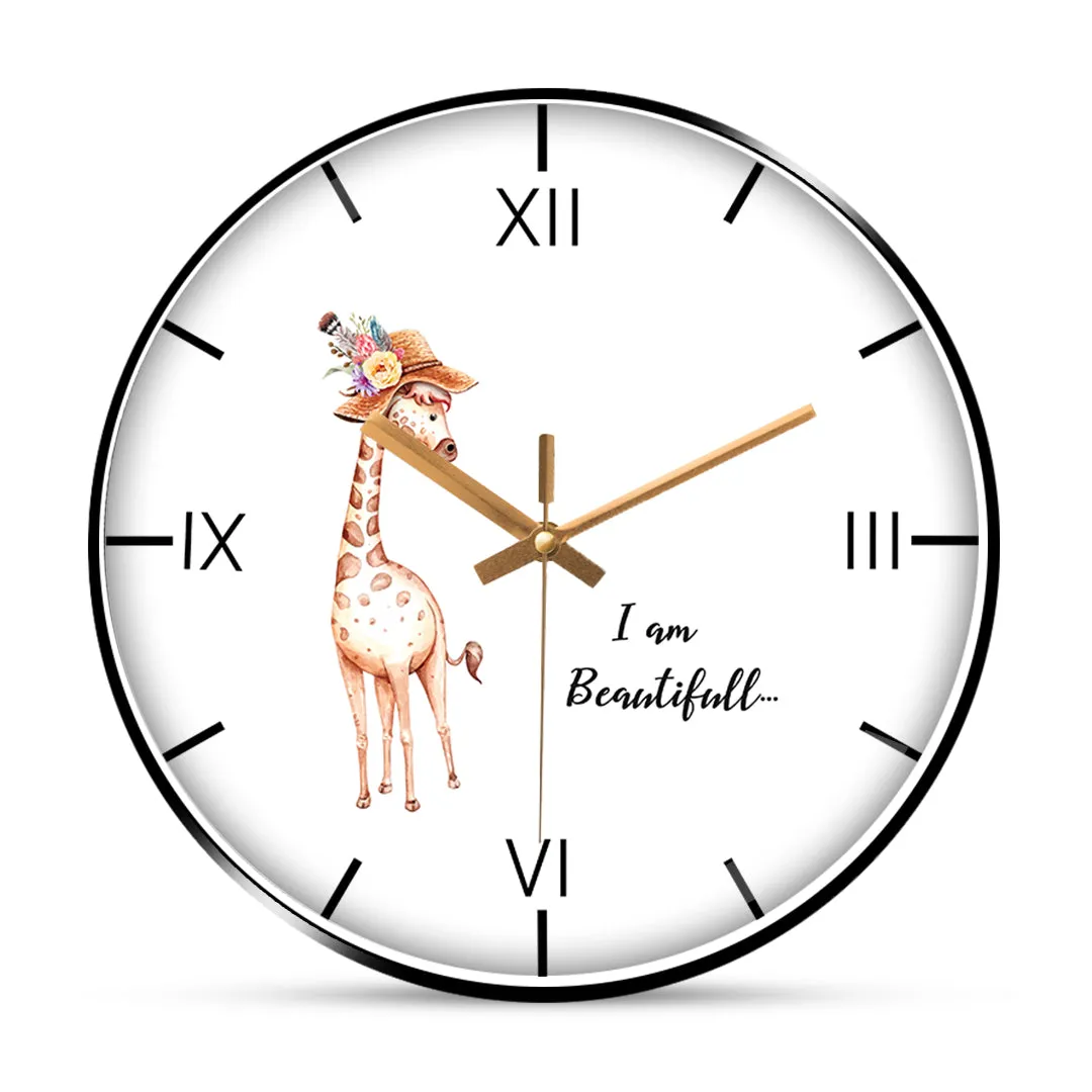 Beautiful giraffe wall clock