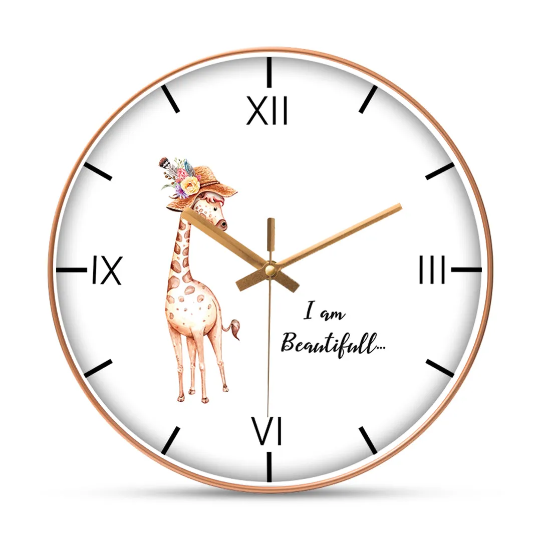 Beautiful giraffe wall clock