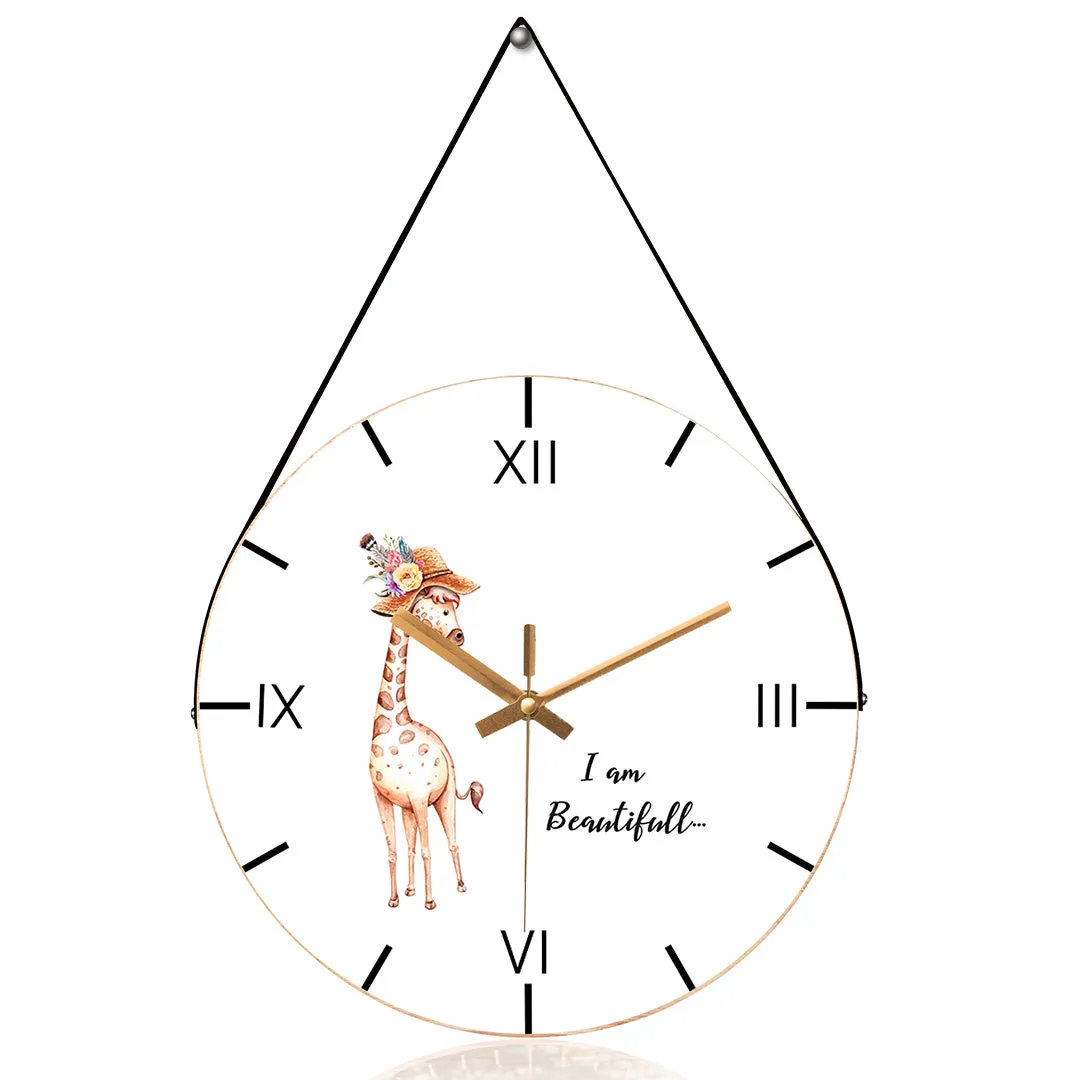 Beautiful giraffe wall clock