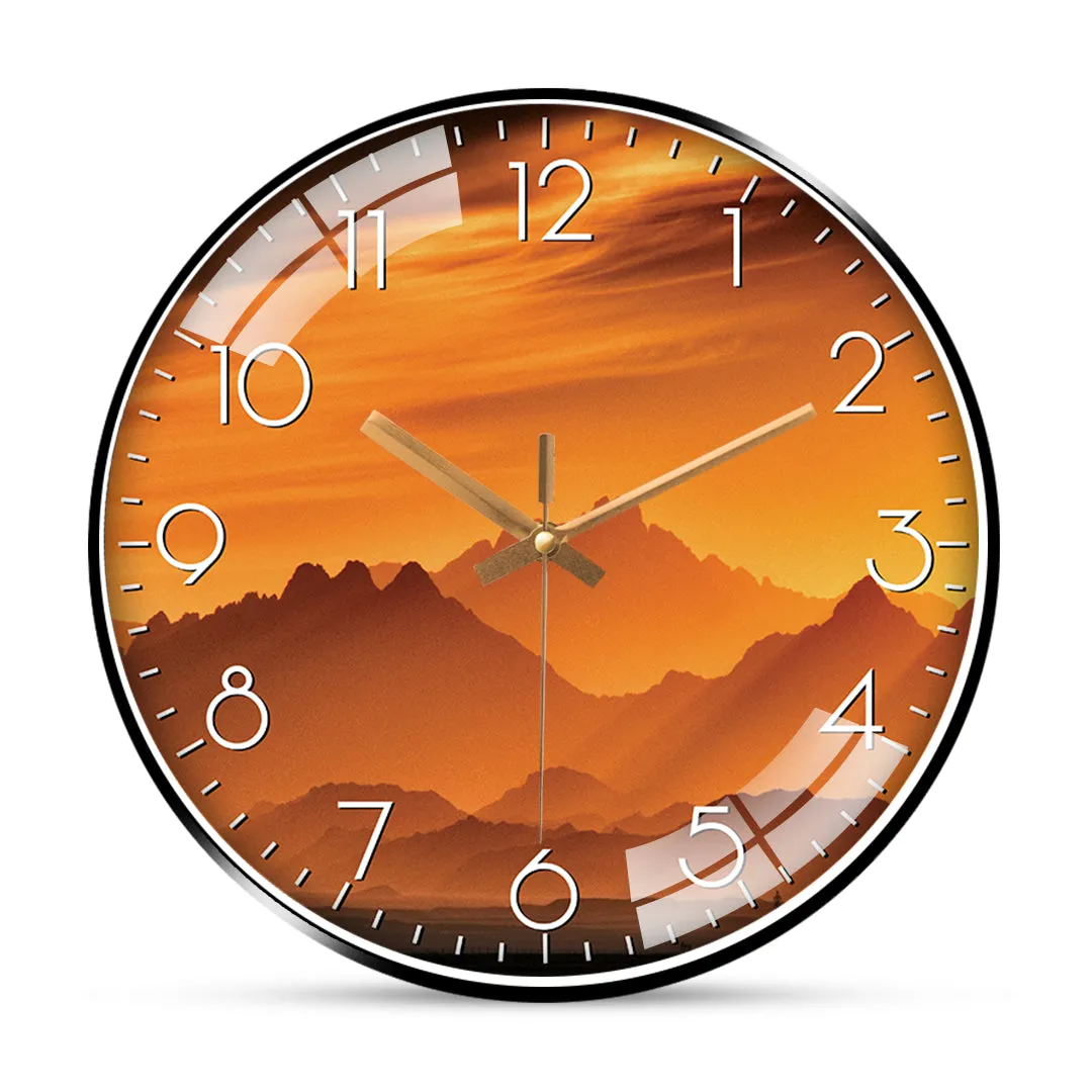 Beautiful hill mountain wall clock