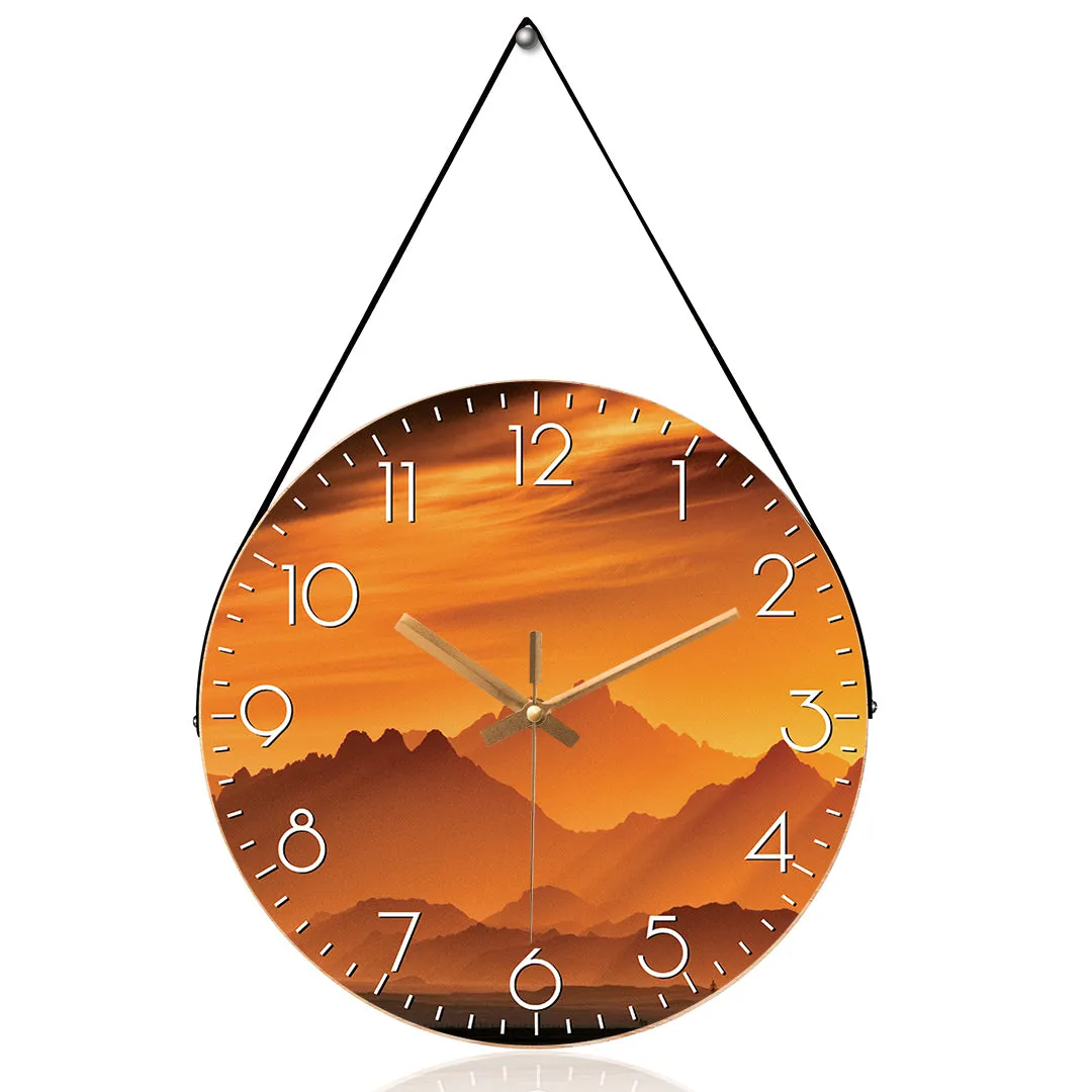 Beautiful hill mountain wall clock