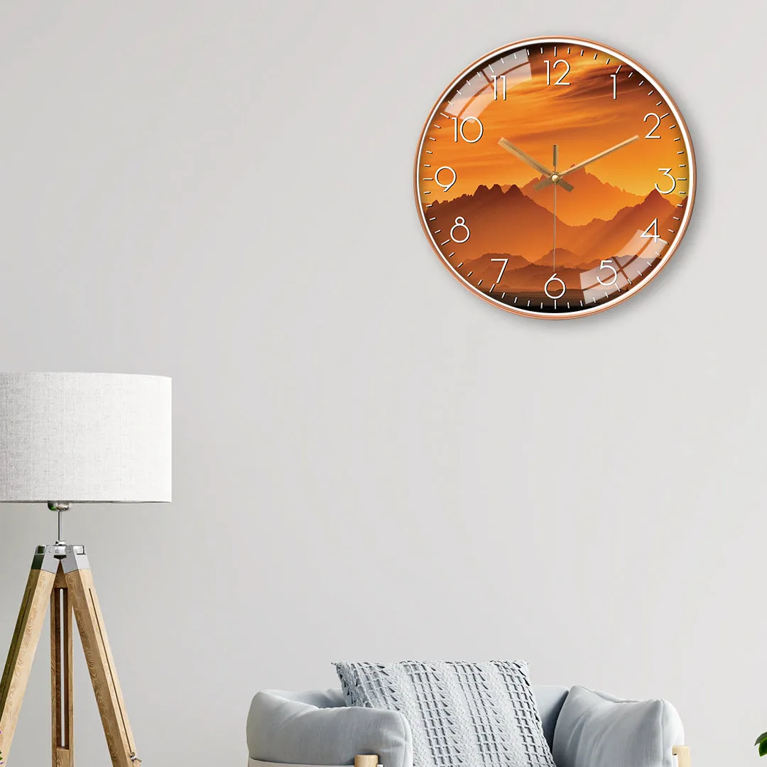 Beautiful hill mountain wall clock