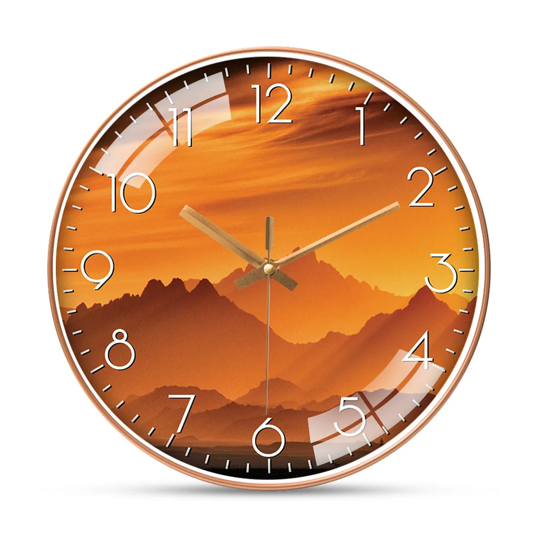 Beautiful hill mountain wall clock