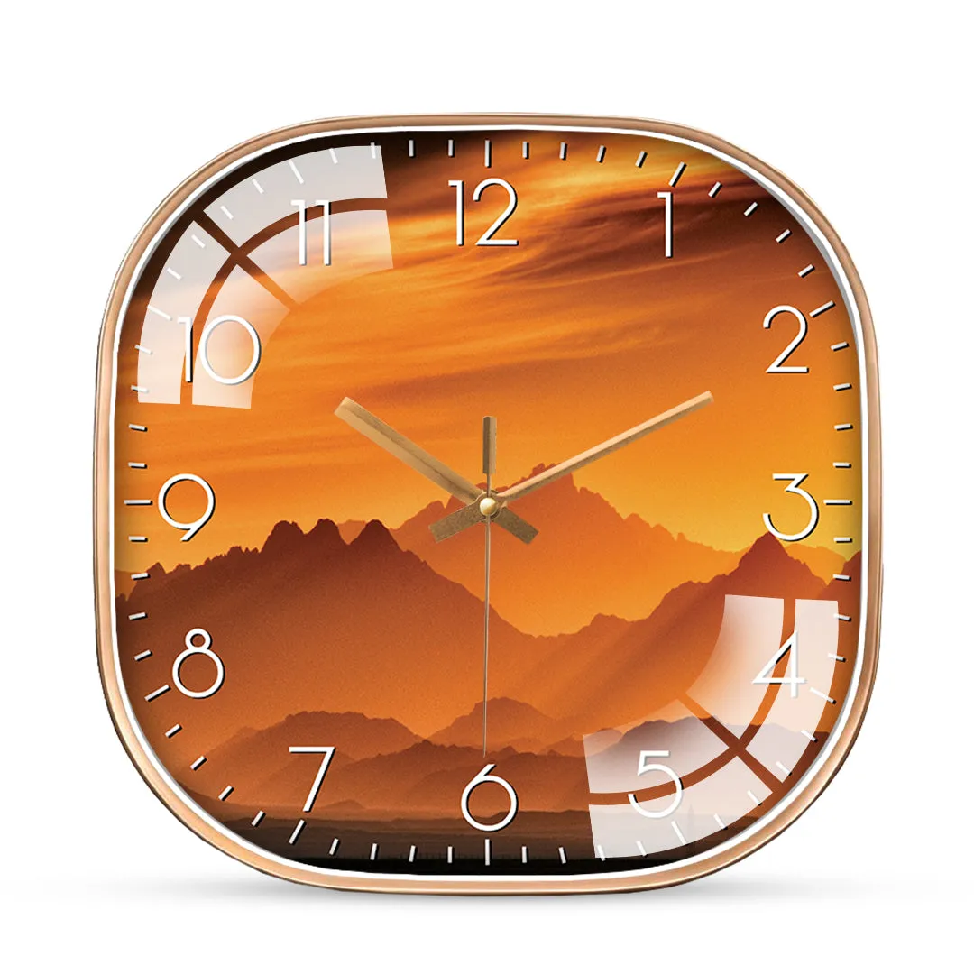 Beautiful hill mountain wall clock