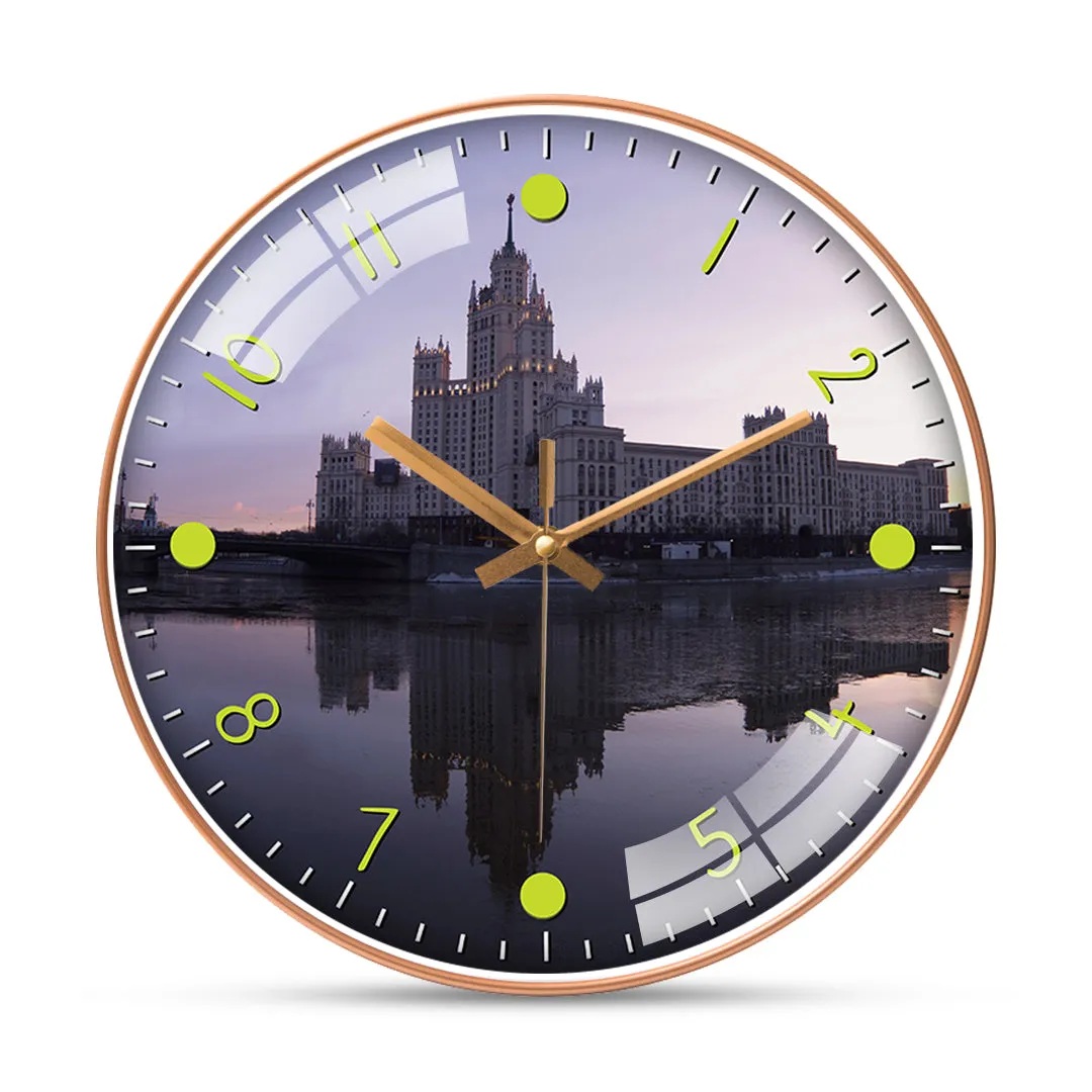 Beautiful moscow city wall clock