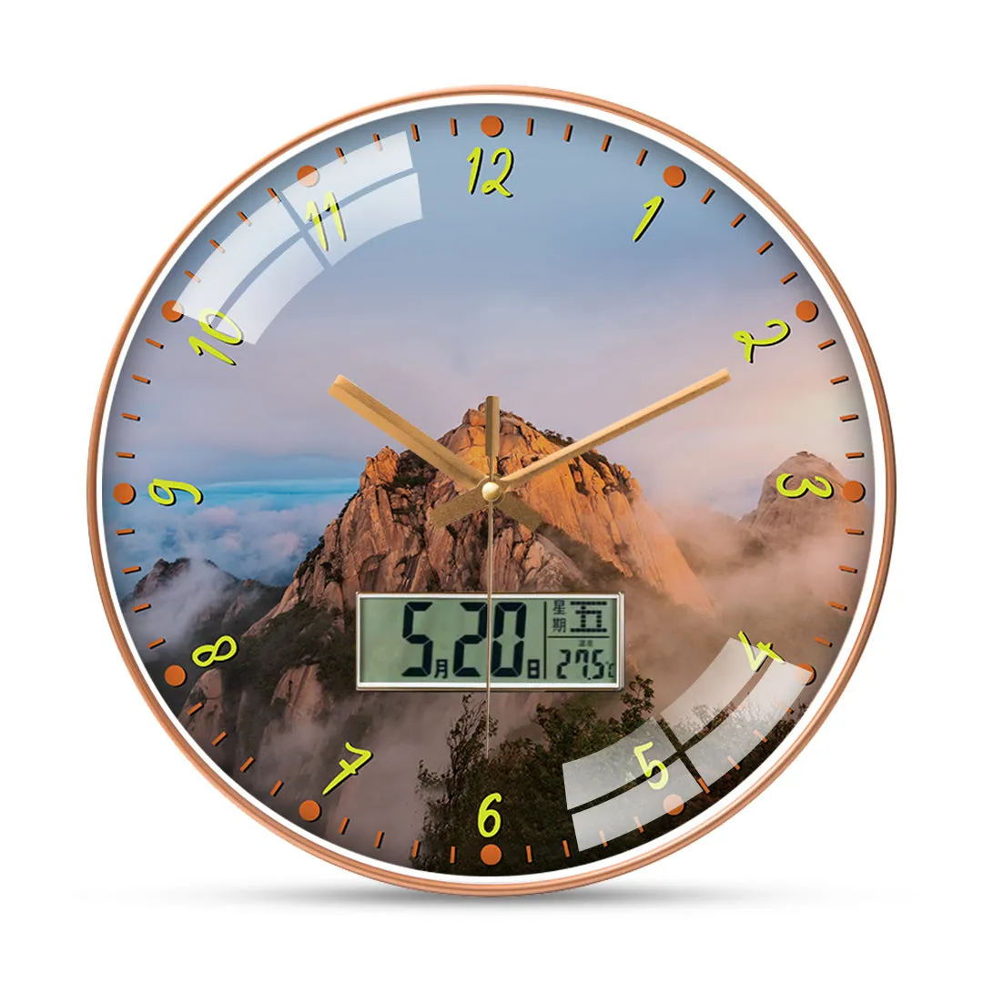 Beautiful mountain wall clock