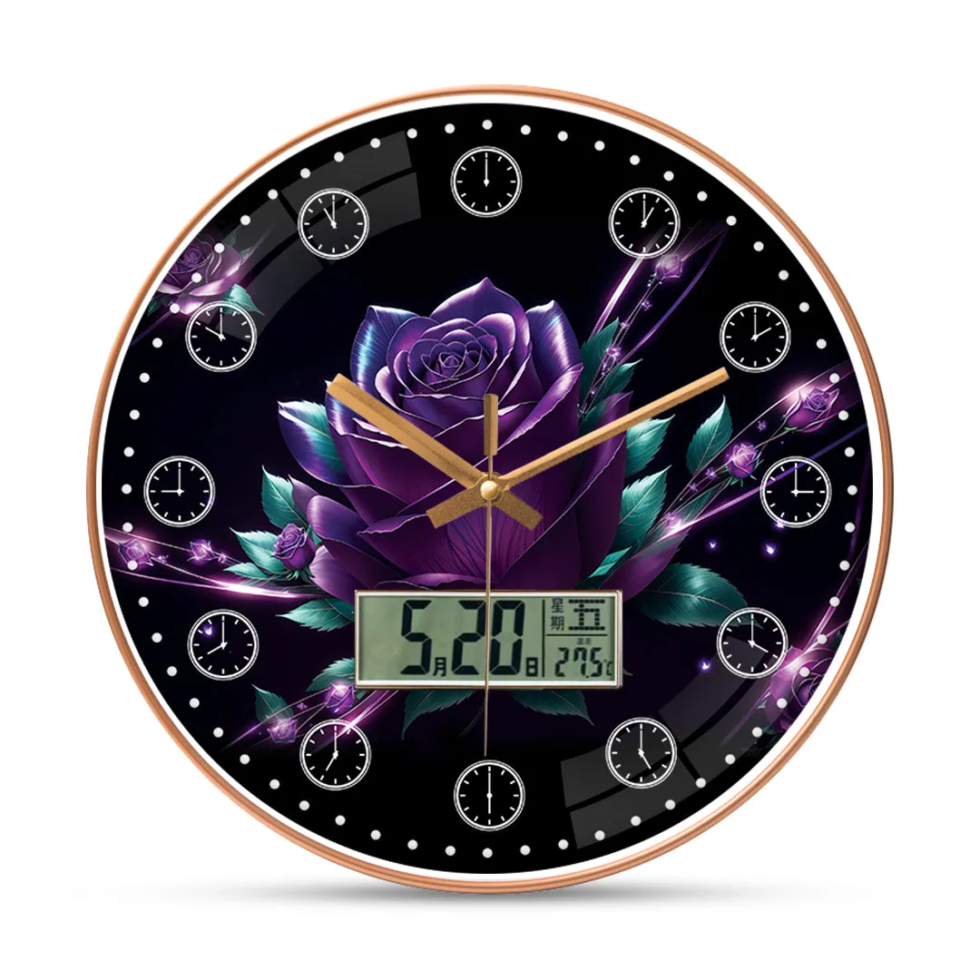 Beautiful rose wall clock