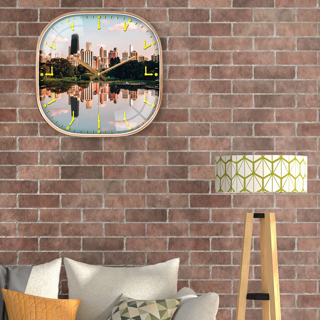 Beautiful view chicago city wall clock