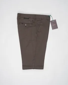 Berwich Morello Garment Dyed Cotton & Silk Chinos / Moro