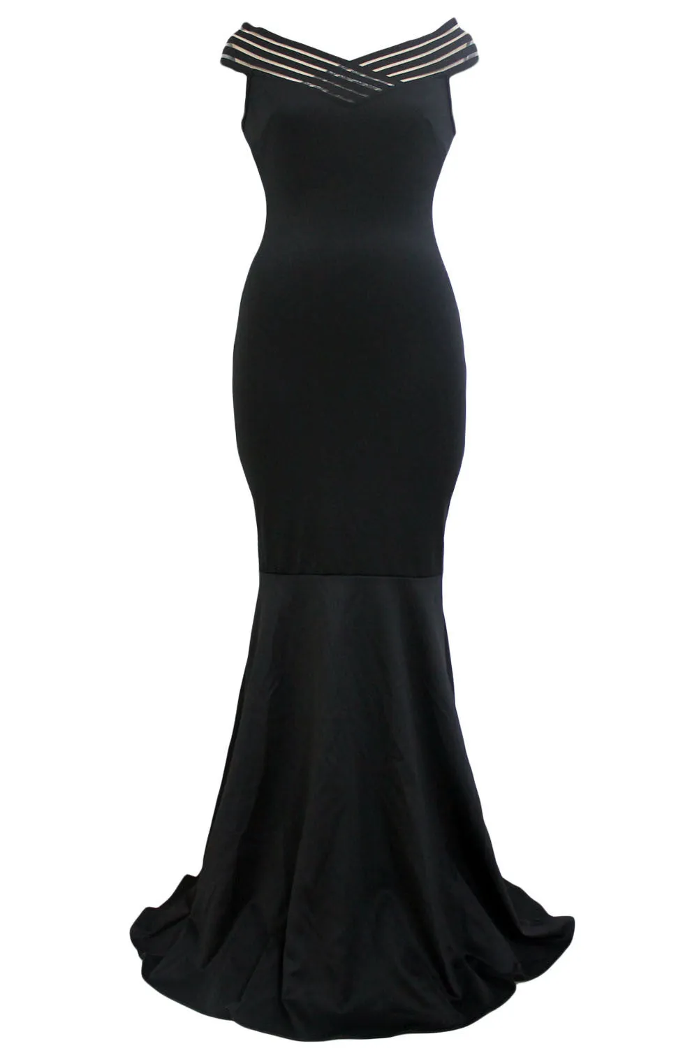 Black Fishtail Long Mermaid Dress