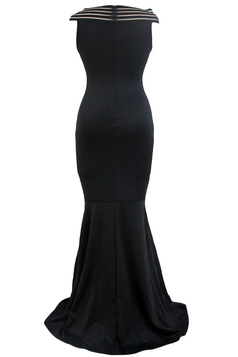 Black Fishtail Long Mermaid Dress