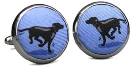 Black Lab Heaven: Cufflinks - Light Blue