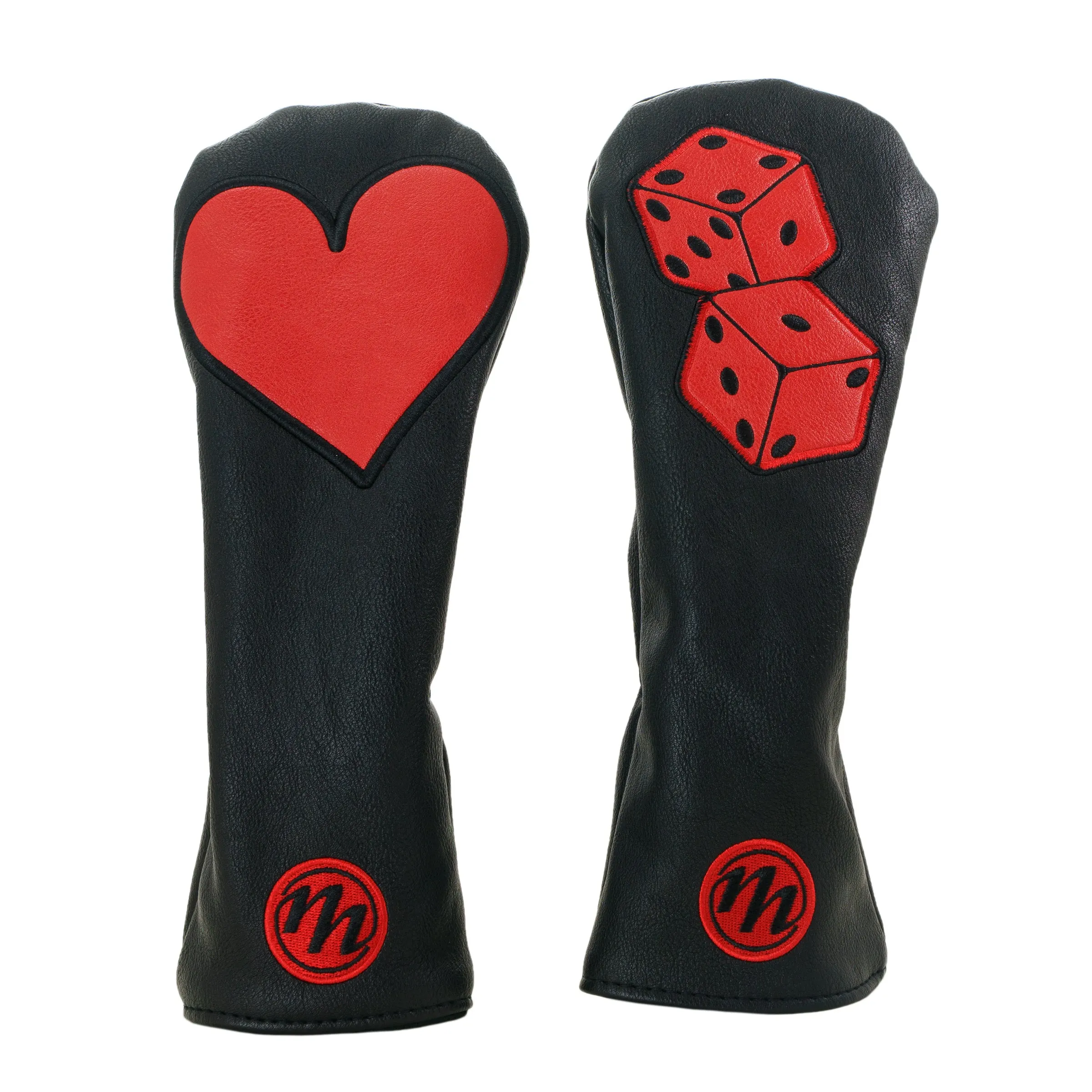 Black Playing Card Fairway Suit Applique Head covers