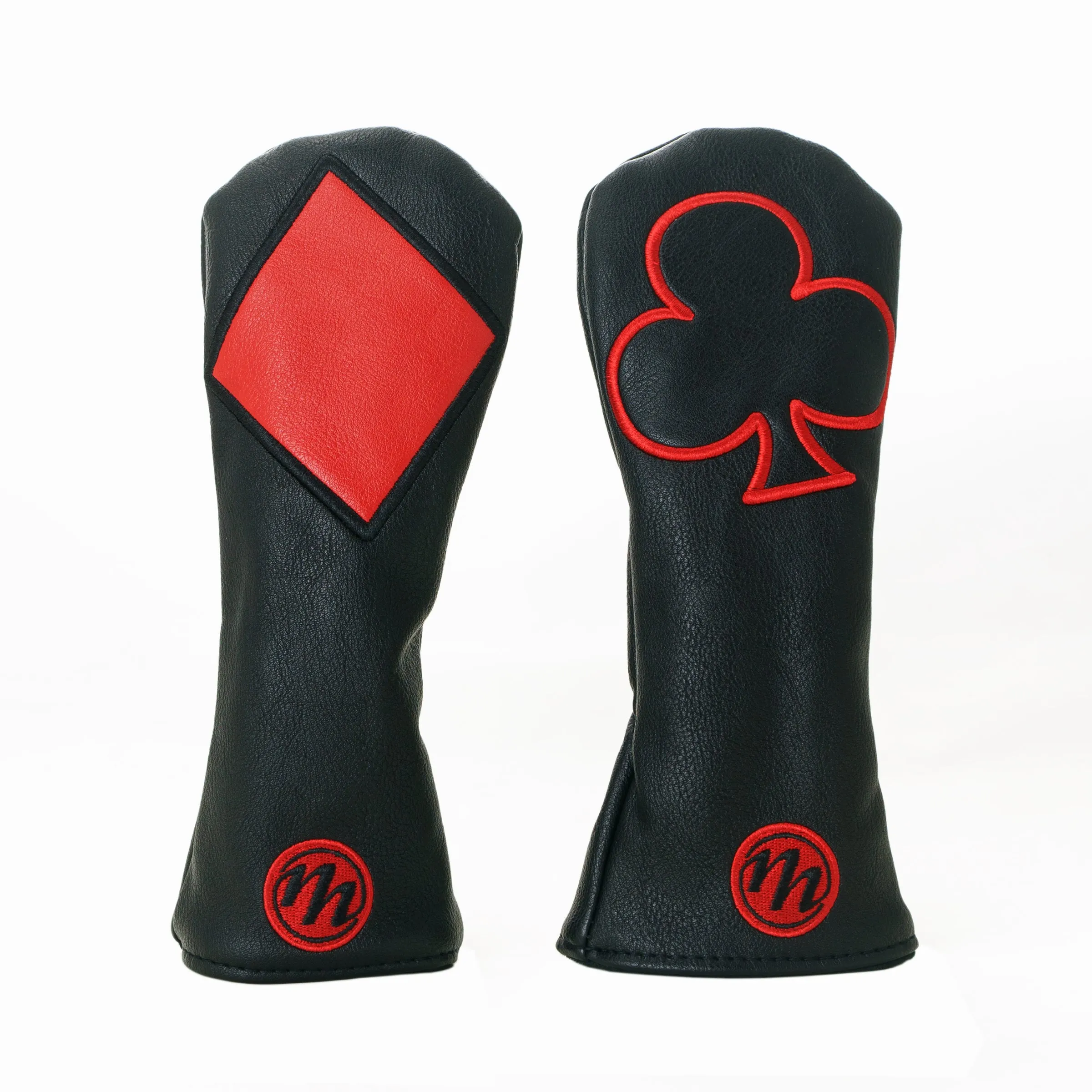 Black Playing Card Fairway Suit Applique Head covers