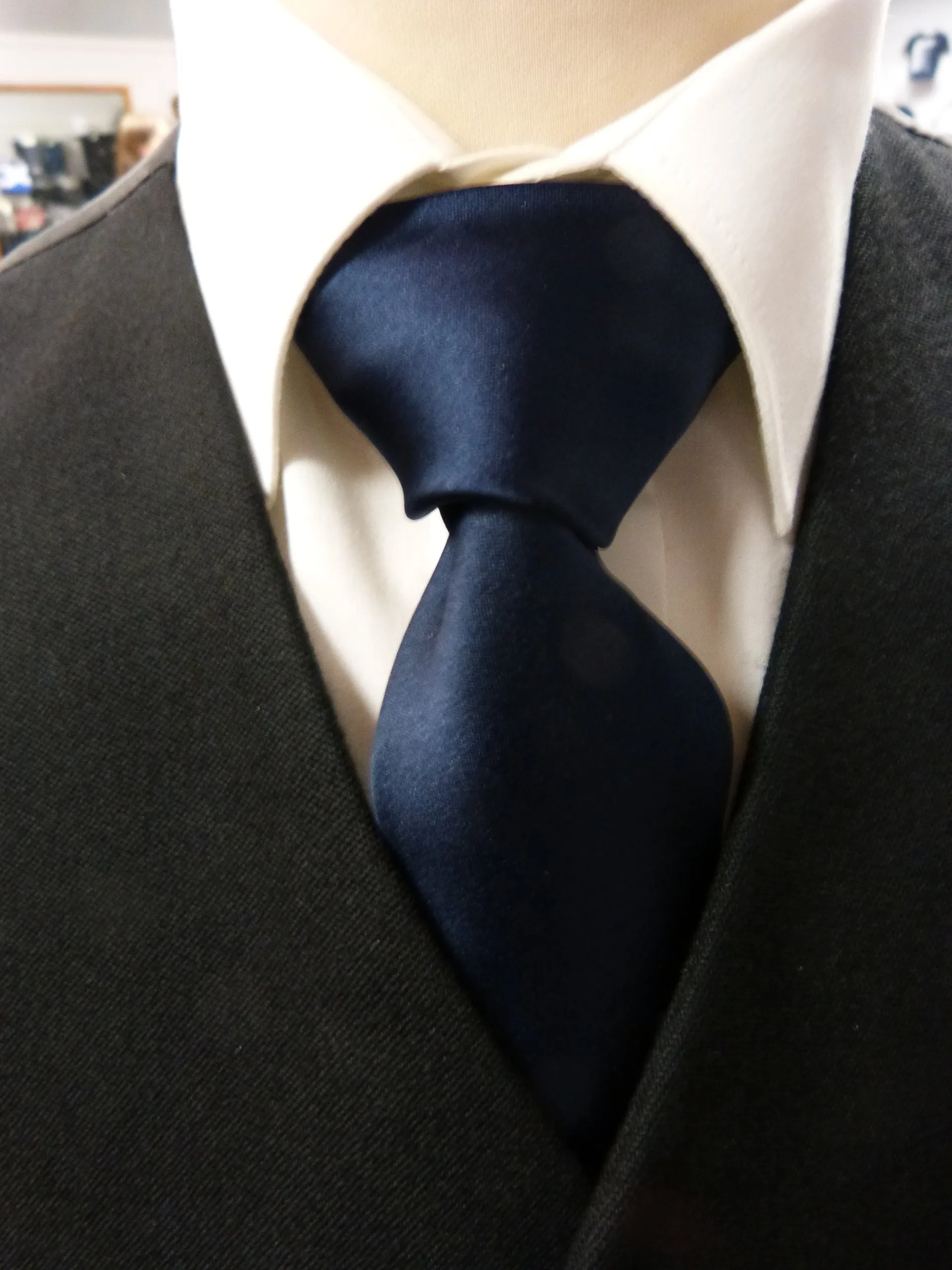 Boys Navy Satin Tie