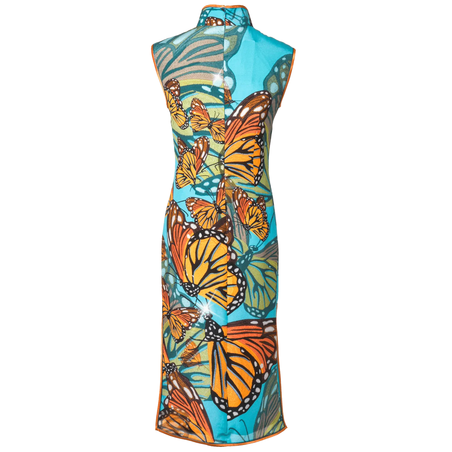 【BUTTERFLY】100% Silk Crystal Cheongsam (Sleeveless)