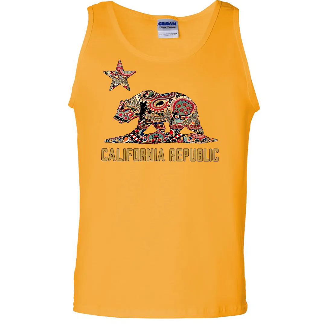 California Republic Paisley Bear Asst Colors Tank Top