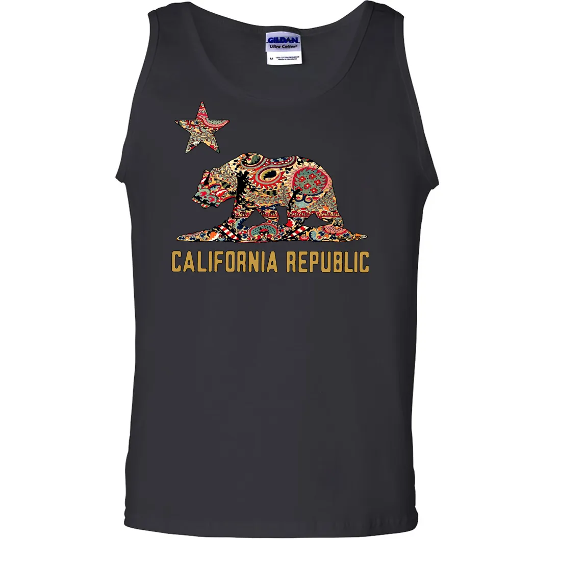 California Republic Paisley Bear Asst Colors Tank Top